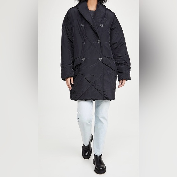 FREE PEOPLE Ella Puffer Jacket In Black - Picture 1 of 8